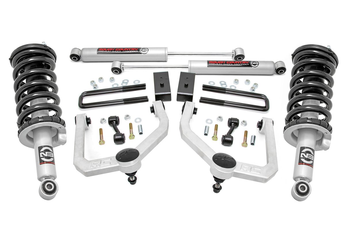 Nissan Titan Suspension Lift Kit - Front + Rear - Rough Country - 3 Inch Lift Kit | N3 Struts & Shocks - '04-'24